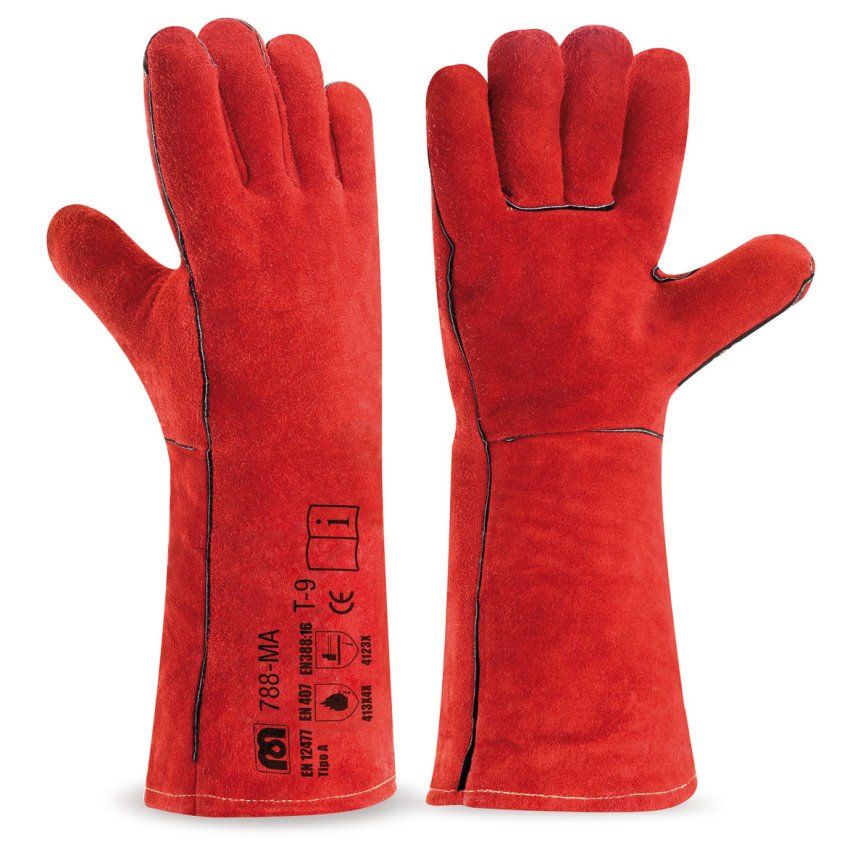 guante soldador largo serraje vacuno en12477 788
