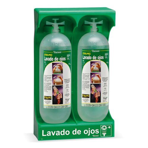 estacion lavaojos portatil 2 botellas 1l