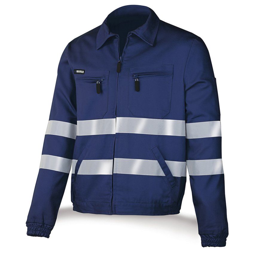 chaqueta alta visibilidad algodon 245g topline azul marino 488ccrtopam