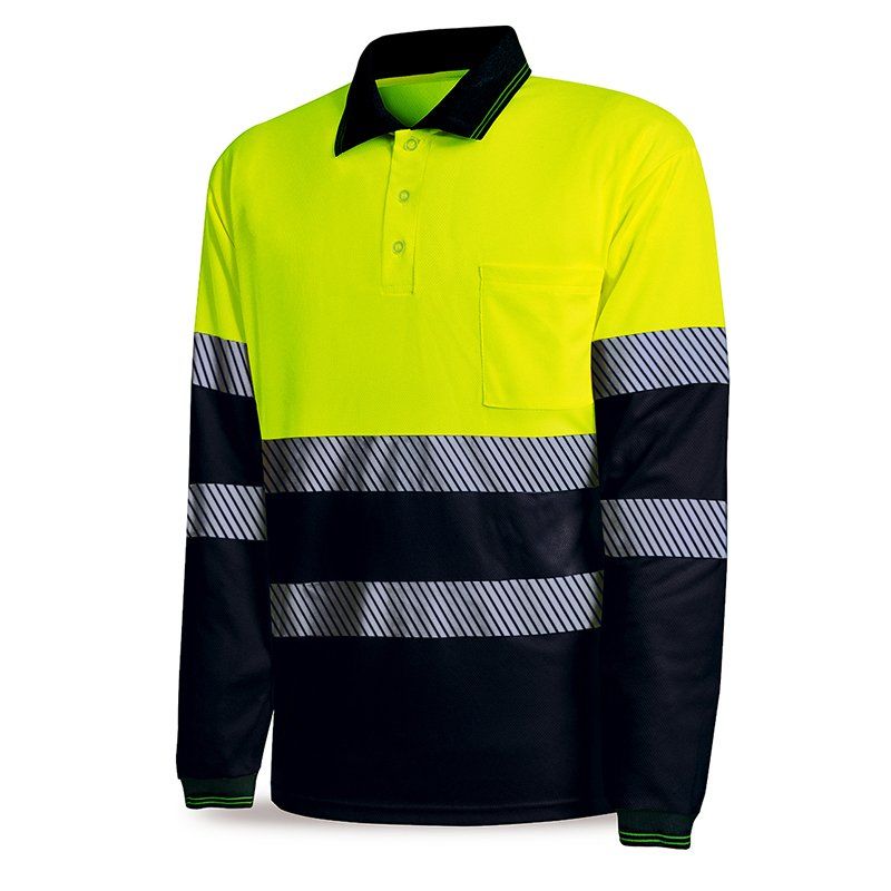 polo alta visibilidad onyx 1288pavlsnfa amarillo azul marino