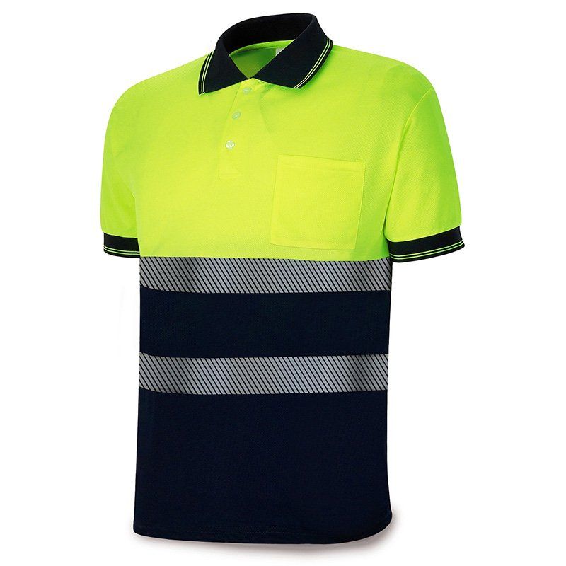 polo alta visibilidad bright 1288pavcsnfa amarillo azul marino