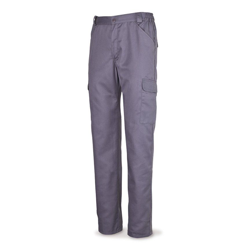 pantalon multibolsillos basic line 388pam gris
