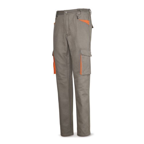 pantalon gris multibolsillos algodon 270g