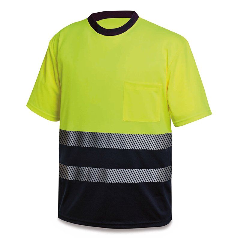 camiseta alta visibilidad pixie 1288tsavcpnfa amarillo azul marino
