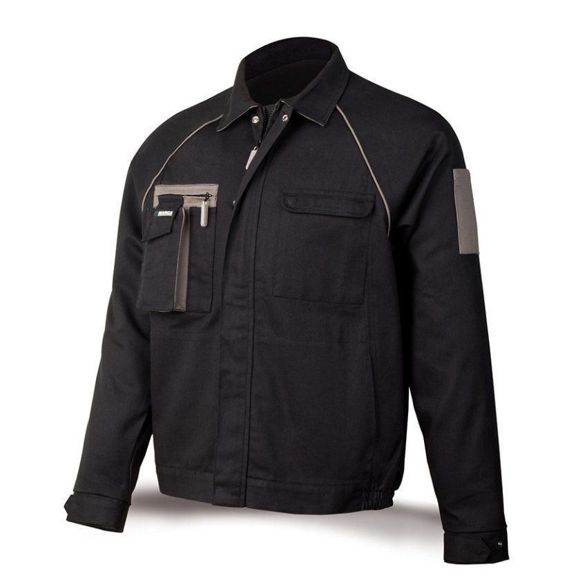 chaqueta laboral supertop algodon 270g negro 488csuptopam