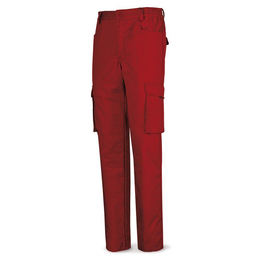pantalon trabajo multibolsillos 488 pttop rojo