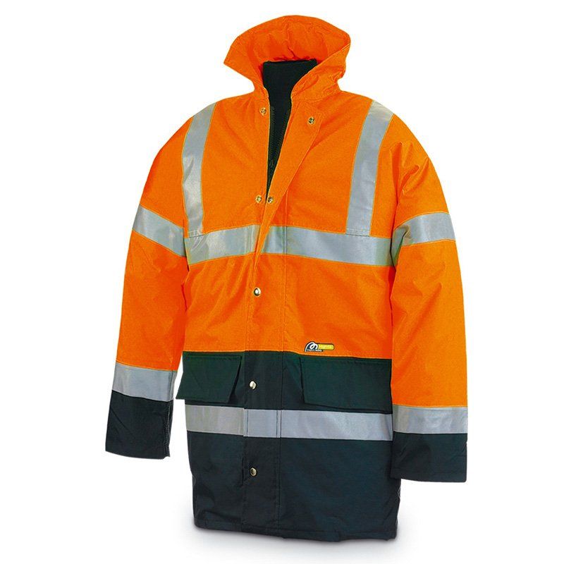 parka alta visibilidad linux 288pfmixnfa naranja azul marino