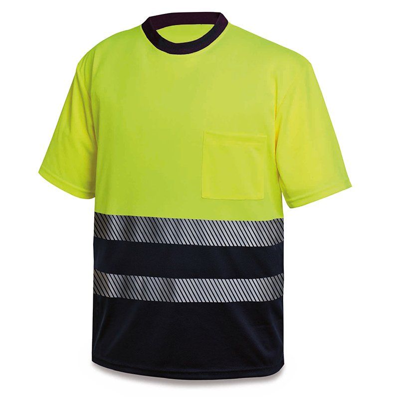 camiseta alta visibilidad dixie 1288tsavcsnfa amarillo av azul marino