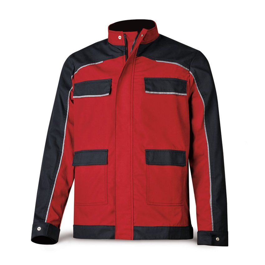 chaqueta laboral canvas pro series rojo negro 588CAZA