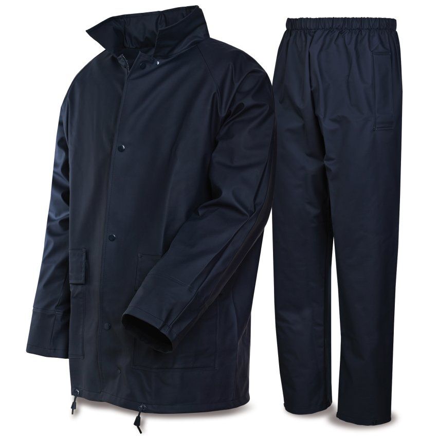 traje agua pu pvc pes azul marino 300g