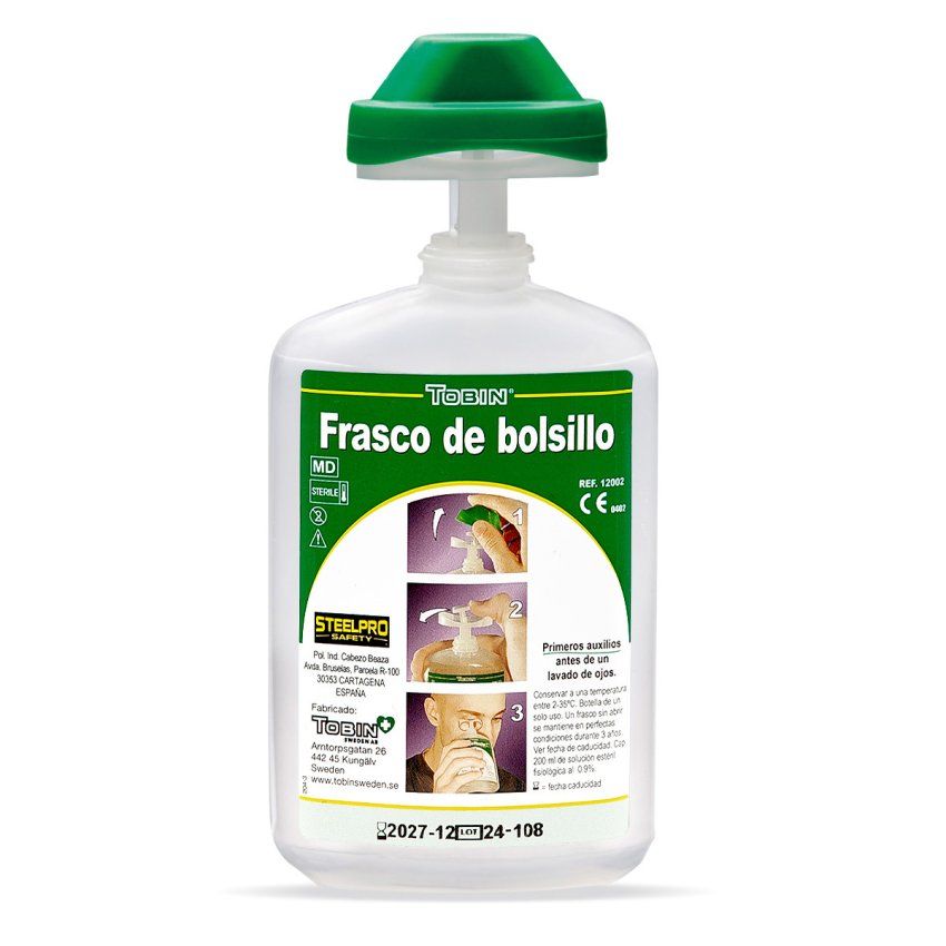frasco lavaojos bolsillo 200ml tobin eyewash