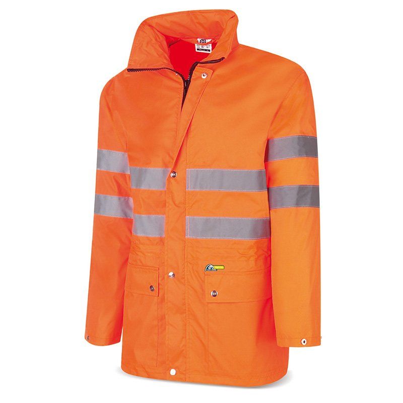 chaqueta impermeable alta visibilidad 288tafnf naranja av