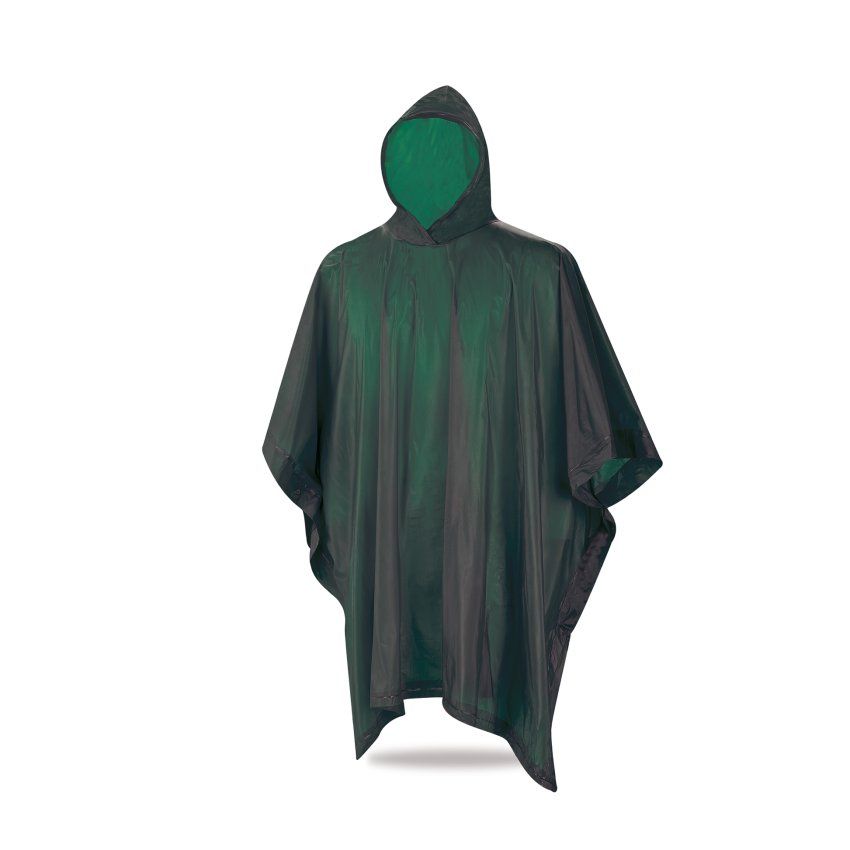 poncho agua pvc verde 180g