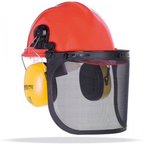 kit forestal casco visor orejeras
