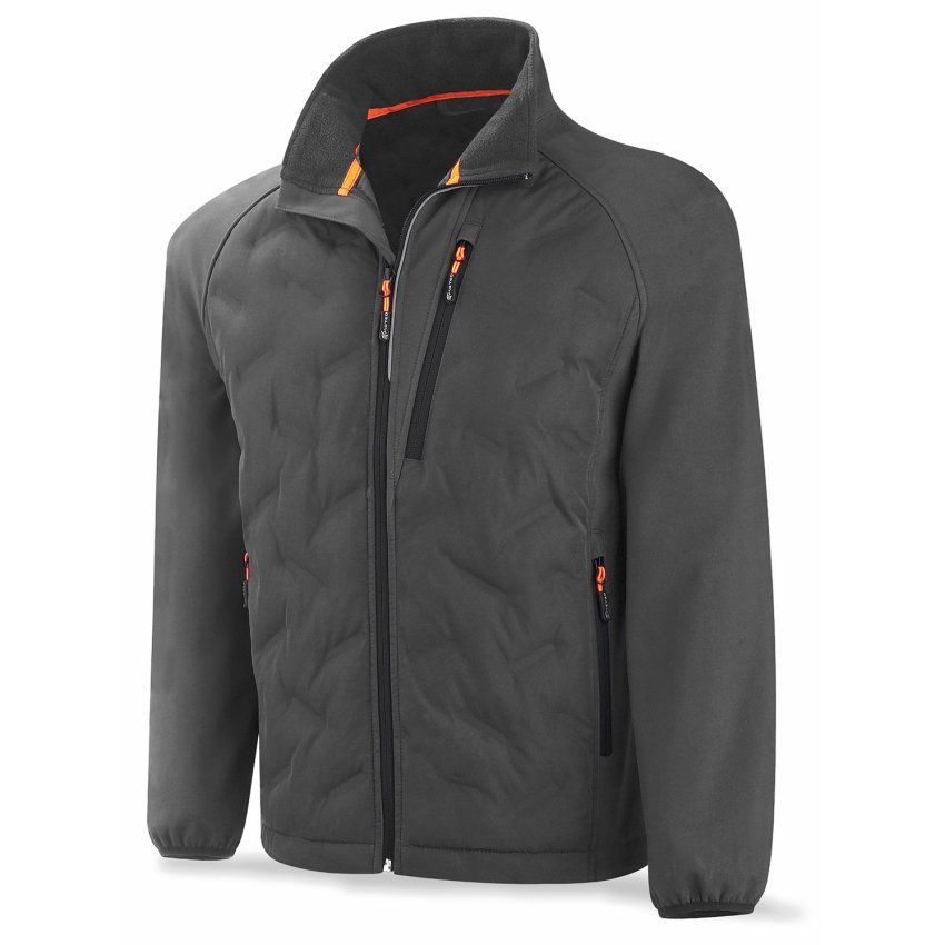 chaqueta hibrida softshell new opalo gris