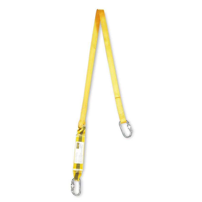 cinta absorbedor mosquetones acero seguridad