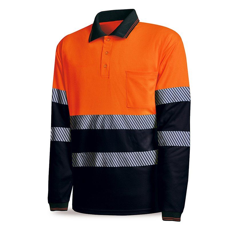 polo alta visibilidad onyx 1288pavlsnfa naranja azul marino