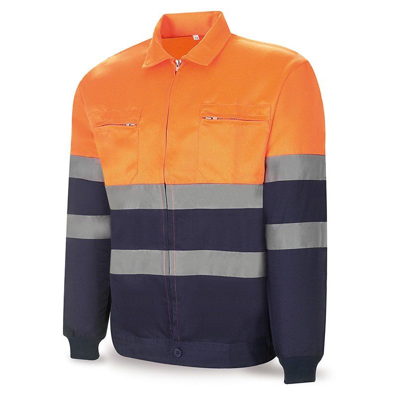 chaqueta alta visibilidad nexo naranja av azul marino