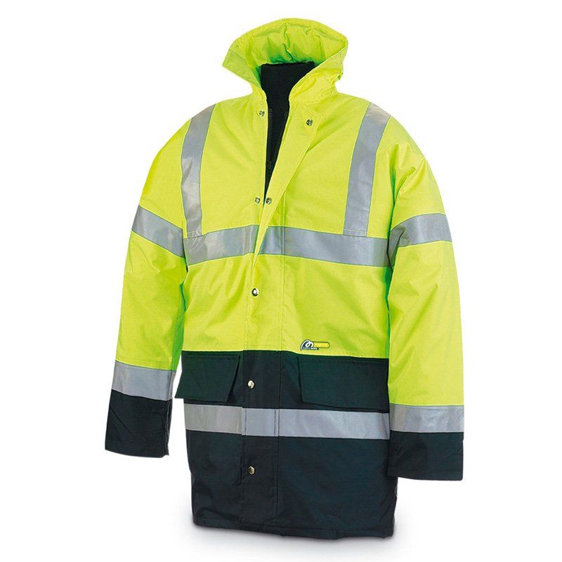 parka alta visibilidad linux 288pfmixyfa amarillo azul marino