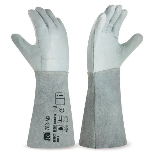 guante soldador flor vacuno serraje manguito