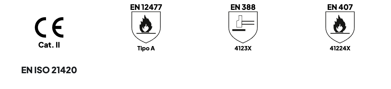 guante soldador largo serraje vacuno en12477 certificacion
